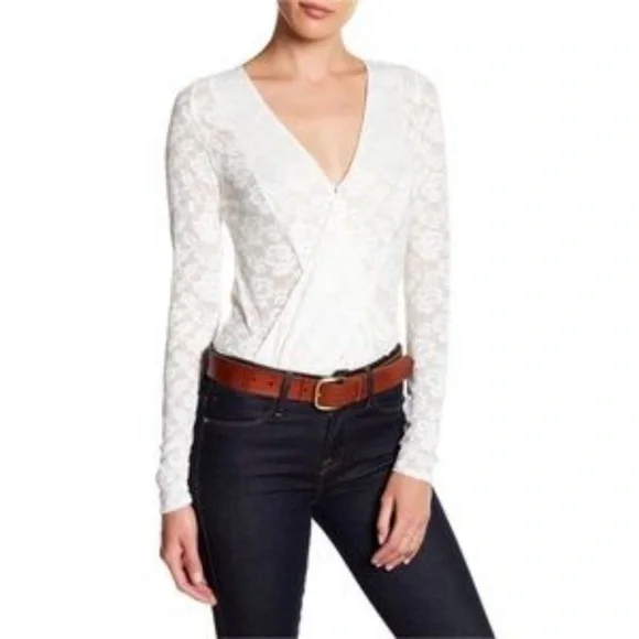 Intimately Free People Sneaky Long Sleeve Lace Bodysuit - Picture 2 of 7